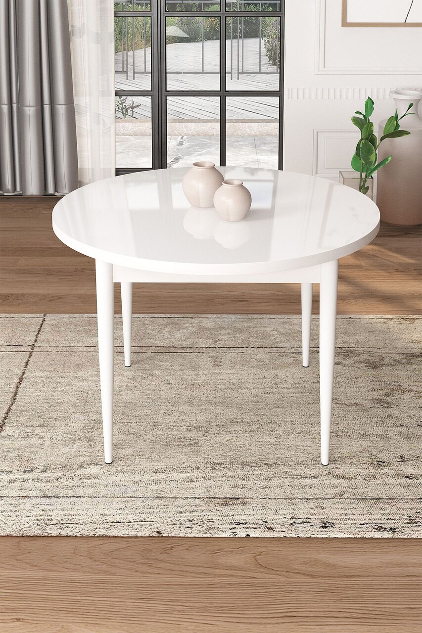 Masa, Hanah Home, Tor, 90x75x90 cm, Alb - imagine 4